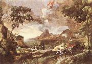 DUGHET, Gaspard Landscape with St Augustine and the Mystery dfg USA oil painting artist